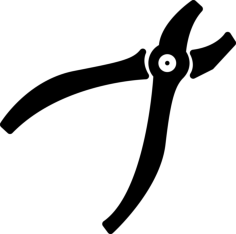 Plier Outline Digital Sketch Svg Design, Free Vectors File